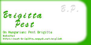 brigitta pest business card